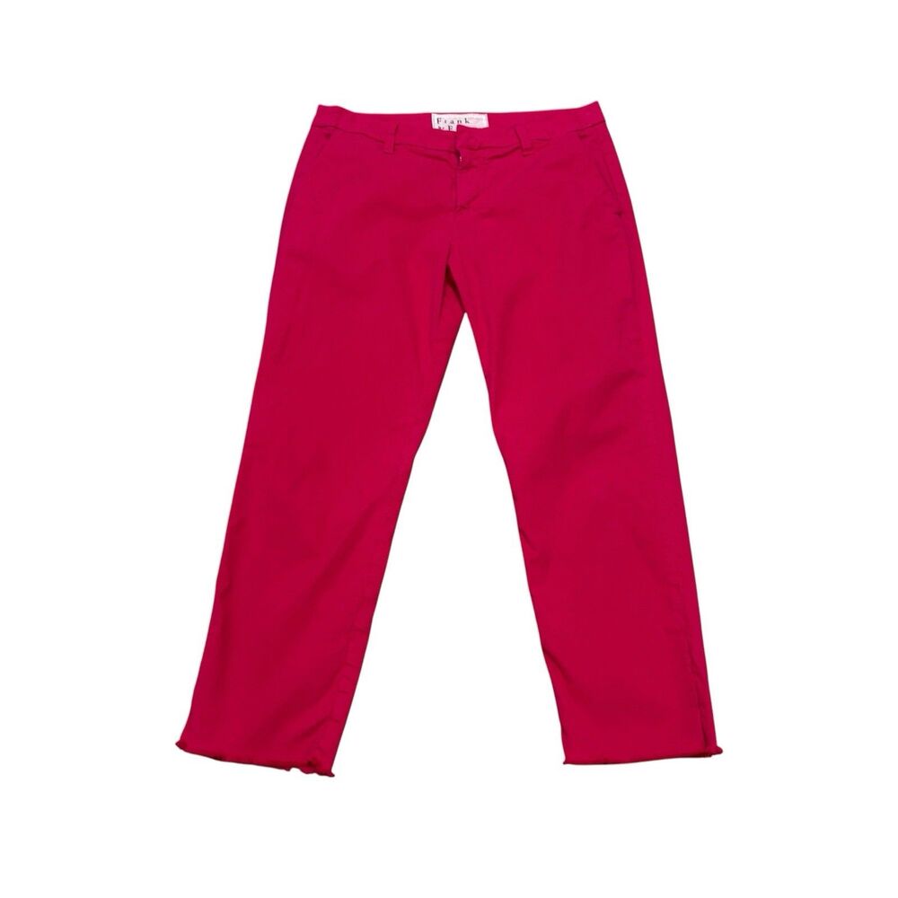 Frank & Eileen Pink Raw Hem Wicklow Cropped Pants Size 8